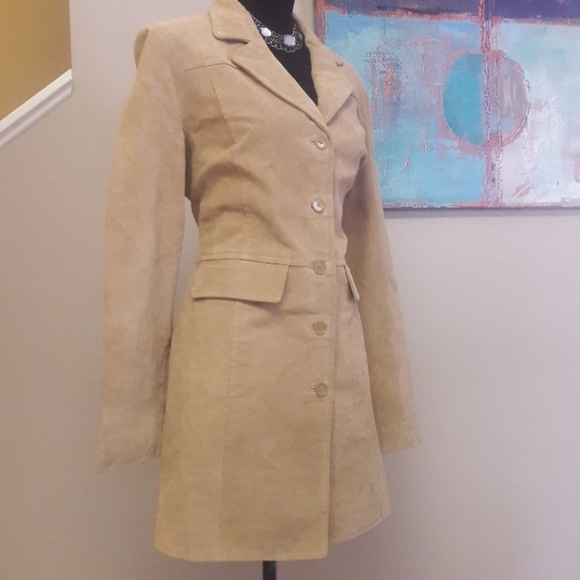 Style & Co./ Tan/ Suede Coat - Picture 6 of 8